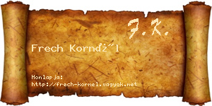 Frech Kornél névjegykártya
